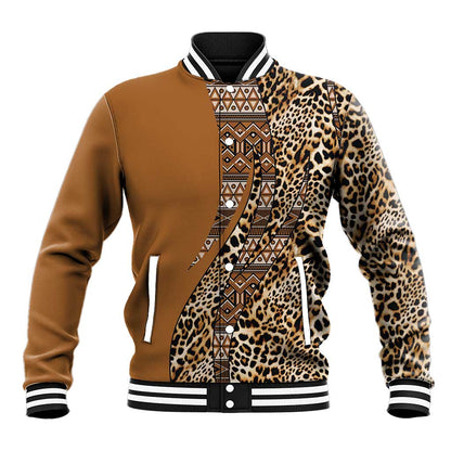 Afro Leopard Mix Native Tribal Pattern Baseball Jacket LT9