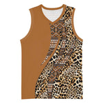 Afro Leopard Mix Native Tribal Pattern Basketball Jersey - African Pride