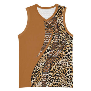 Afro Leopard Mix Native Tribal Pattern Basketball Jersey - African Pride