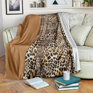 Afro Leopard Mix Native Tribal Pattern Blanket