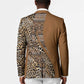 Africa Leopard Mix Native Tribal Pattern Blazer