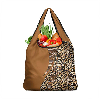 Afro Leopard Mix Native Tribal Pattern Grocery Bag