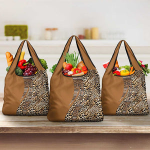 Afro Leopard Mix Native Tribal Pattern Grocery Bag