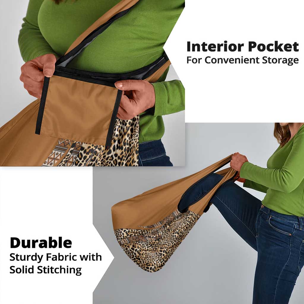 Afro Leopard Mix Native Tribal Pattern Grocery Bag