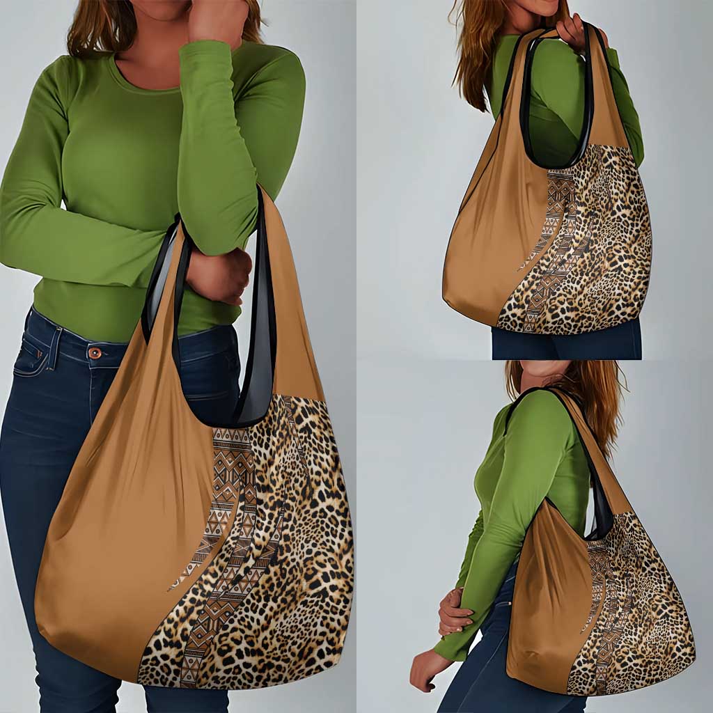 Afro Leopard Mix Native Tribal Pattern Grocery Bag