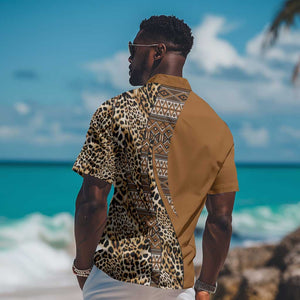 Afro Leopard Mix Native Tribal Pattern Hawaiian Shirt