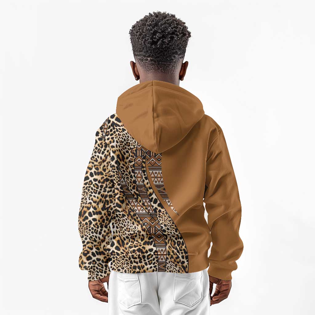 Afro Leopard Mix Native Tribal Pattern Kid Hoodie