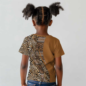 Afro Leopard Mix Native Tribal Pattern Kid T shirt