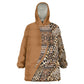Afro Leopard Mix Native Tribal Pattern KId Wearable Blanket Hoodie