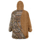Afro Leopard Mix Native Tribal Pattern KId Wearable Blanket Hoodie