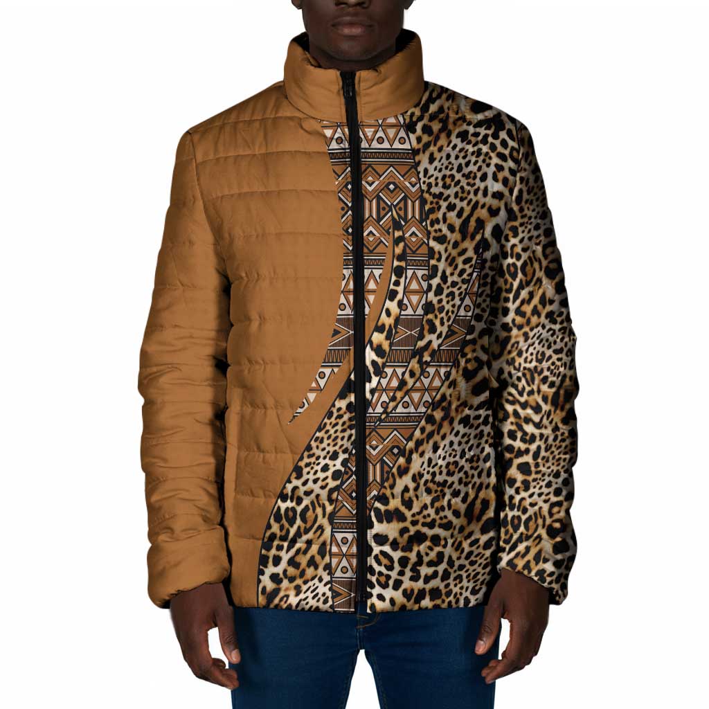 Africa Leopard Mix Native Tribal Pattern Padded Jacket by African Pride ...