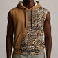 Afro Leopard Mix Native Tribal Pattern Sleeveless Hoodie - African Pride