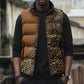 Africa Leopard Mix Native Tribal Pattern Sleeveless Puffer Jacket