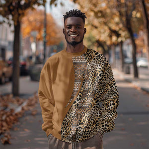 Afro Leopard Mix Native Tribal Pattern Sweatshirt