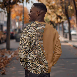 Afro Leopard Mix Native Tribal Pattern Sweatshirt