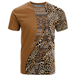Afro Leopard Mix Native Tribal Pattern T shirt