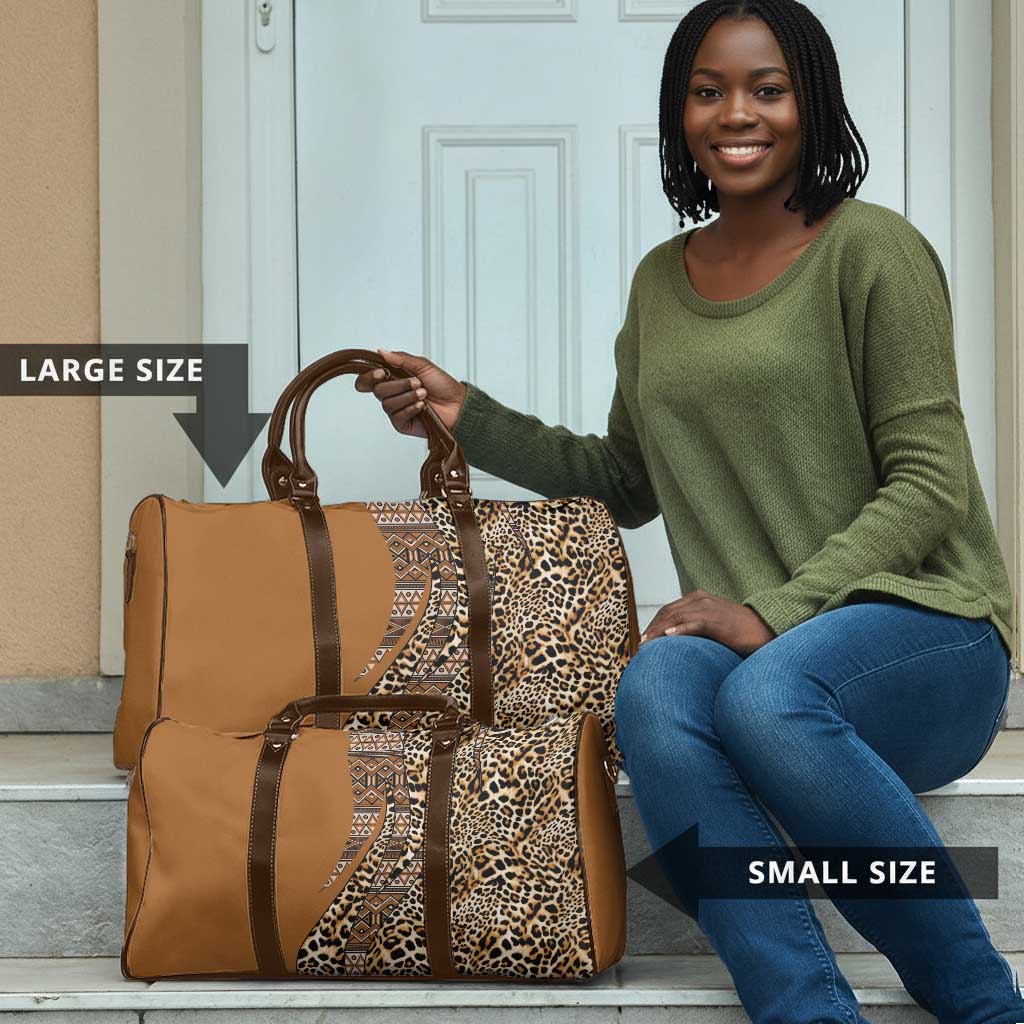 Africa Leopard Mix Native Tribal Pattern Travel Bag
