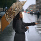 Africa Leopard Mix Native Tribal Pattern Umbrella