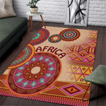 Afro Tribal Traditional Pattern Area Rug Beige Motif