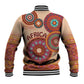 Afro Tribal Traditional Pattern Baseball Jacket Beige Motif LT9