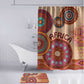 Africa Tribal Traditional Pattern Bathroom Set Beige Motif