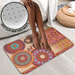 Africa Tribal Traditional Pattern Bathroom Set Beige Motif