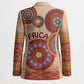 Africa Tribal Traditional Pattern Blazer Beige Motif