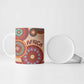 Africa Tribal Traditional Pattern Ceramic Mug Beige Motif