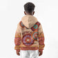Afro Tribal Traditional Pattern Kid Hoodie Beige Motif