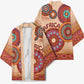 Africa Tribal Traditional Pattern Kimono Beige Motif