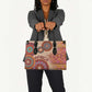 Africa Tribal Traditional Pattern Leather Bag Beige Motif