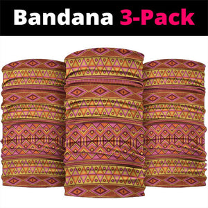 Afro Tribal Traditional Pattern Neck Gaiter Beige Motif - African Pride