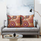 Africa Tribal Traditional Pattern Pillow Cover Beige Motif