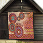 Afro Tribal Traditional Pattern Quilt Beige Motif