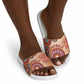 Africa Tribal Traditional Pattern Slide Sandals Beige Motif