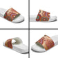 Africa Tribal Traditional Pattern Slide Sandals Beige Motif