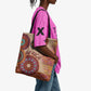 Africa Tribal Traditional Pattern Tote Bag Beige Motif