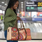 Africa Tribal Traditional Pattern Travel Bag Beige Motif