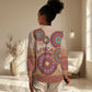 Afro Tribal Traditional Pattern Women Casual Shirt Beige Motif LT9