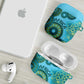 Africa Tribal Traditional Pattern AirPods Case Blue Motif