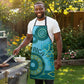 Africa Tribal Traditional Pattern Apron Blue Motif