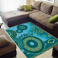 Afro Tribal Traditional Pattern Area Rug Blue Motif