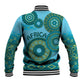 Afro Tribal Traditional Pattern Baseball Jacket Blue Motif LT9