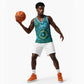 Afro Tribal Traditional Pattern Basketball Jersey Blue Motif - African Pride