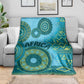 Afro Tribal Traditional Pattern Blanket Blue Motif