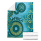 Afro Tribal Traditional Pattern Blanket Blue Motif