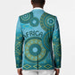 Africa Tribal Traditional Pattern Blazer Blue Motif