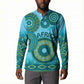 Africa Tribal Traditional Pattern Button Sweatshirt Blue Motif