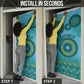 Africa Tribal Traditional Pattern Door Cover Blue Motif