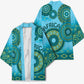 Africa Tribal Traditional Pattern Kimono Blue Motif